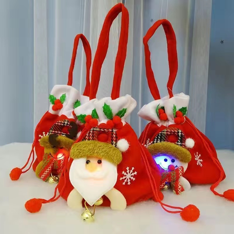 Christmas Gift Bag Apple Bag Christmas Eve Candy Bag Small Gift Tote Bag