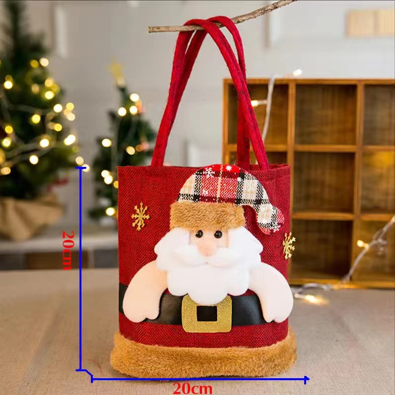Christmas Gift Bag Apple Bag Christmas Eve Candy Bag Small Gift Tote Bag