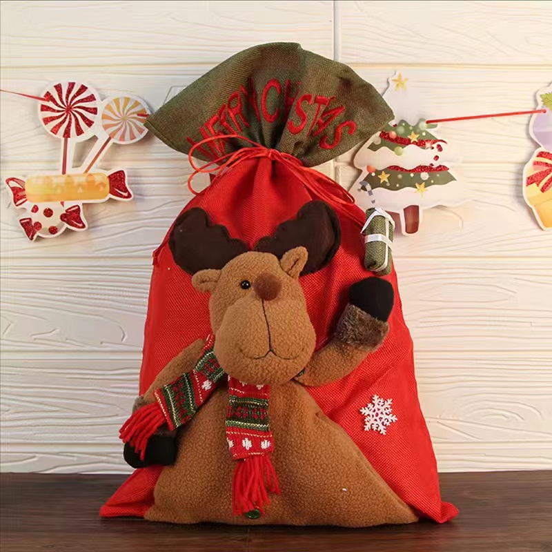 Christmas Gift Bag Apple Bag Christmas Eve Candy Bag Small Gift Tote Bag