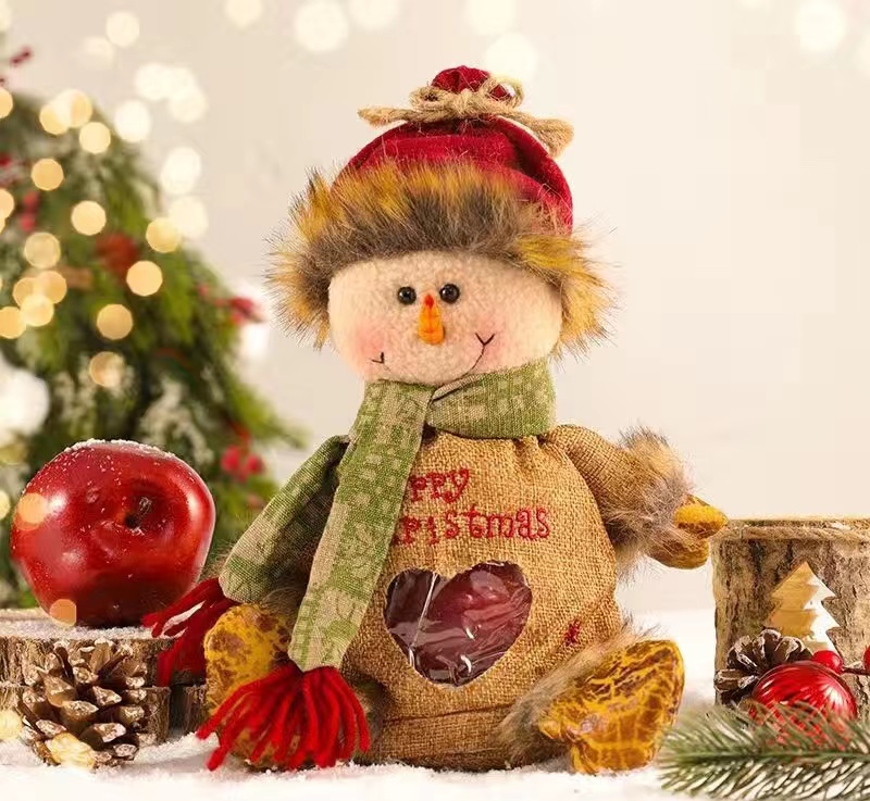 Apple Tote With Christmas Decorations