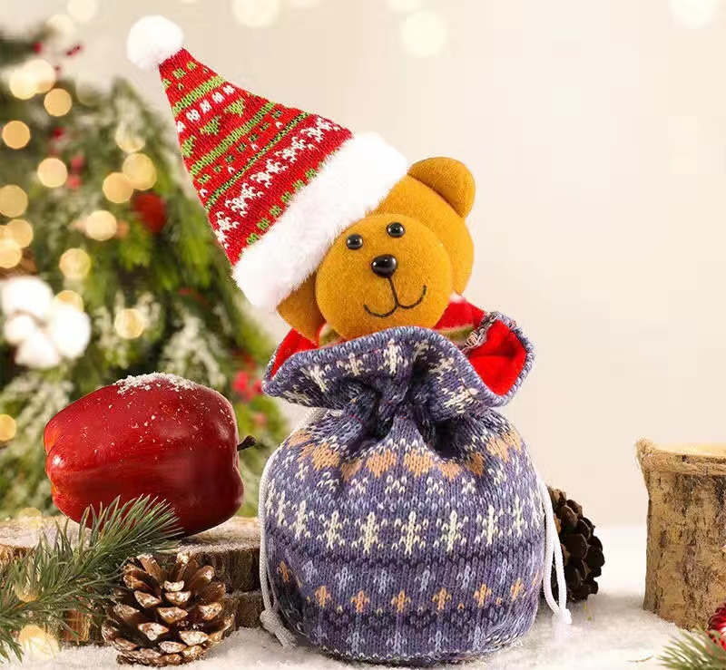 Apple Tote With Christmas Decorations